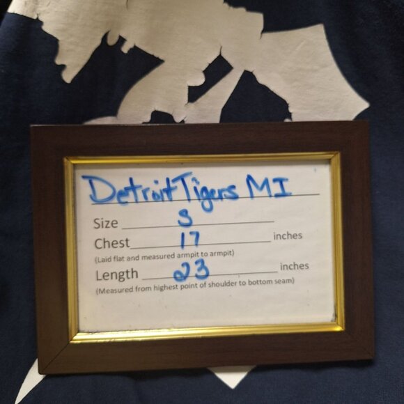 Detroit Tigers Michigan Tee Shirt‎ Blue White Gildan Mens Small Baseball Pride - Picture 4 of 5